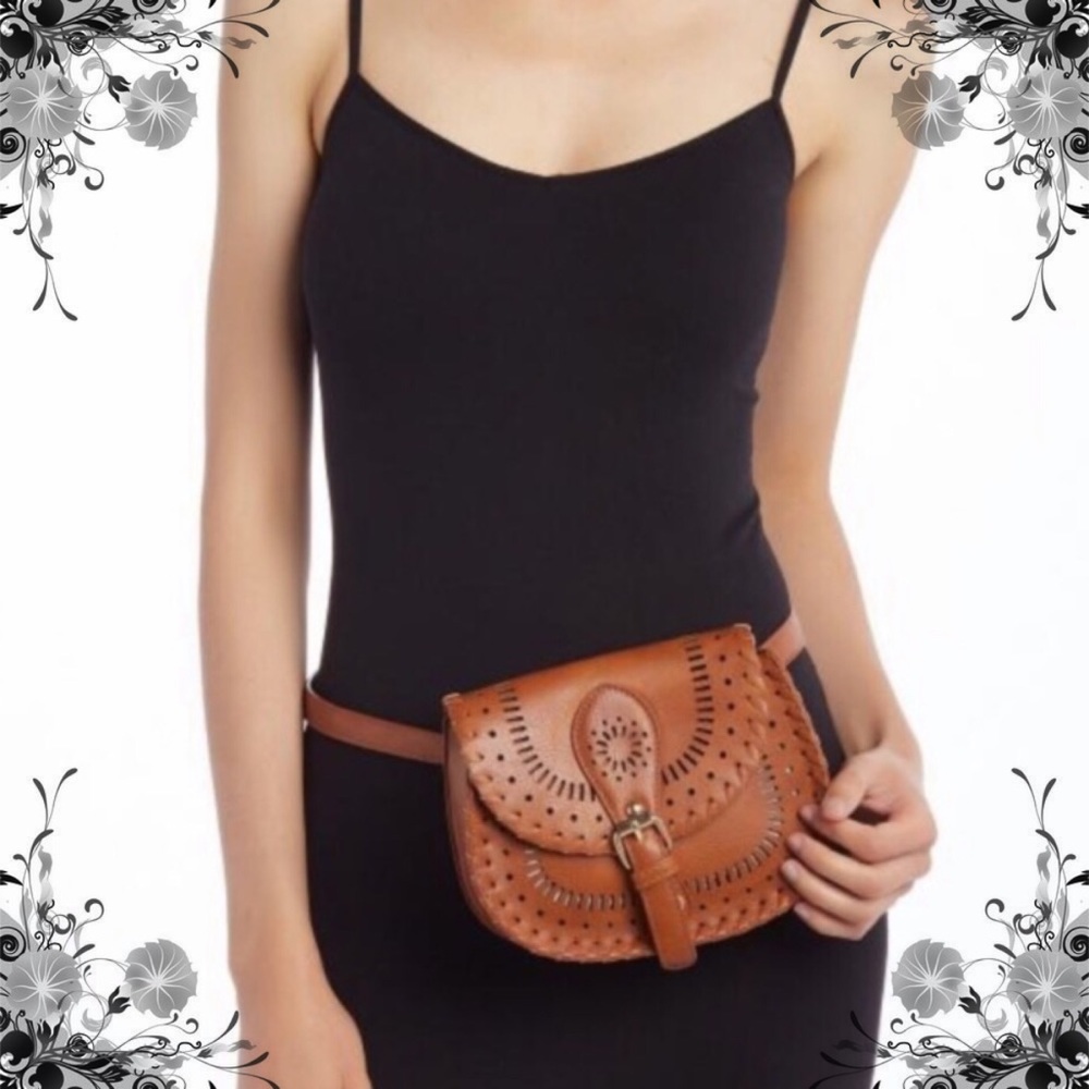 Pink Haley Western Style Lazer Cut Fanny Pack